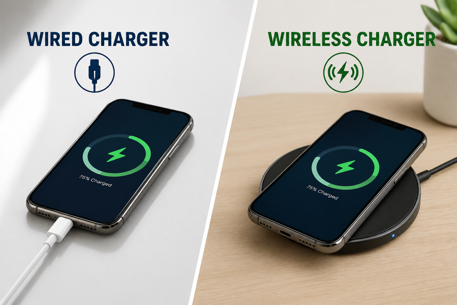 Wired V/S Wireless Chargers